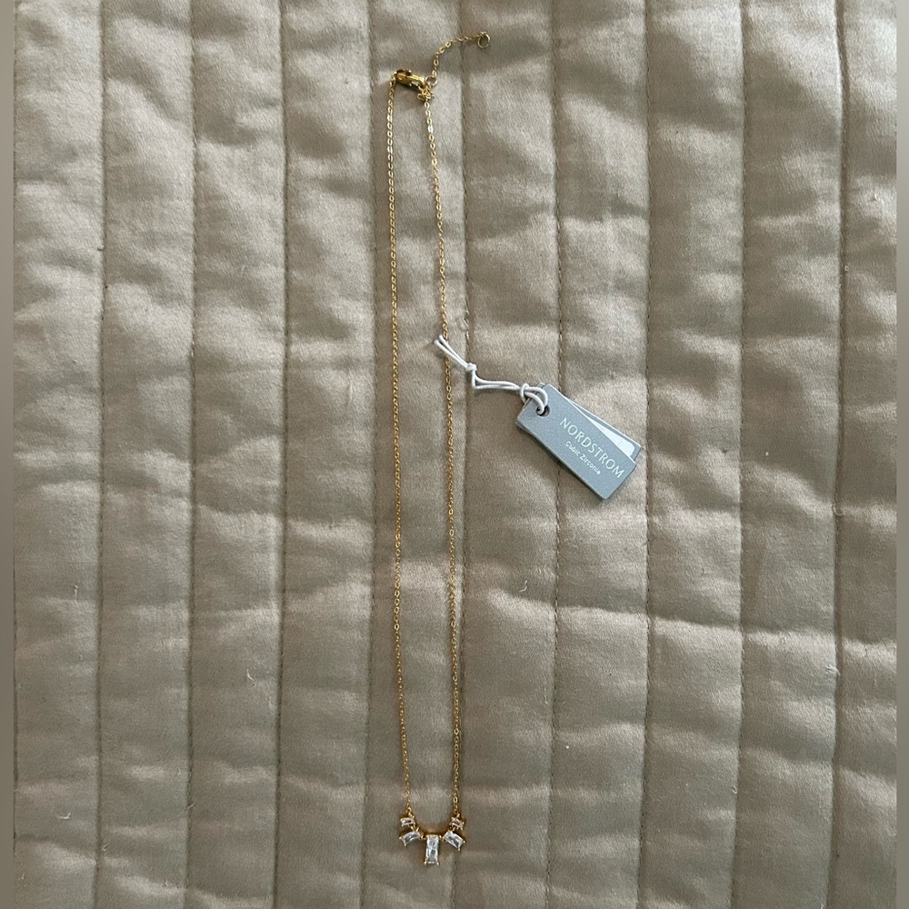 Nordstrom Gold Necklace with Crystal Details